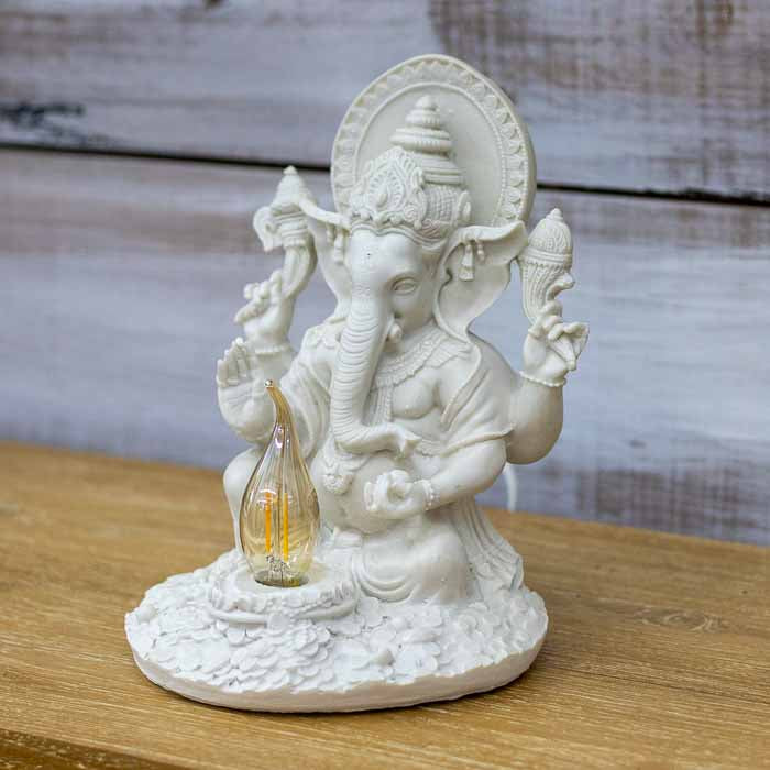 Luminária espiritual bivolt com interruptor, ideal para decoração de escritórios e salas de meditação.