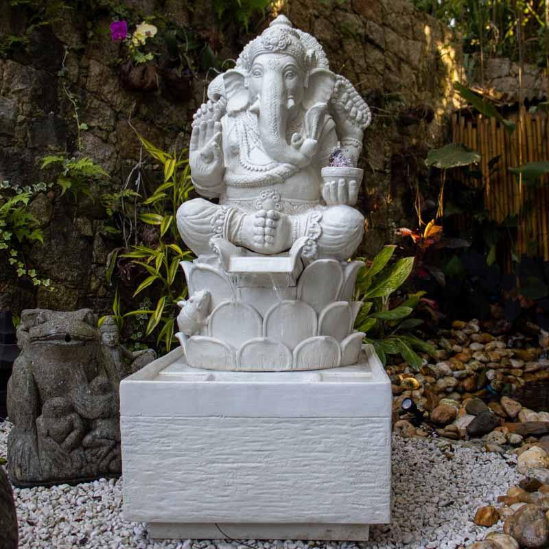 Fonte Ganesha Hari Em Marmorite - Arte & Sintonia 2021, Brasil, Divindades Hindu, Estrela Dagua, Ganesh, Ganesha, Marmorite
