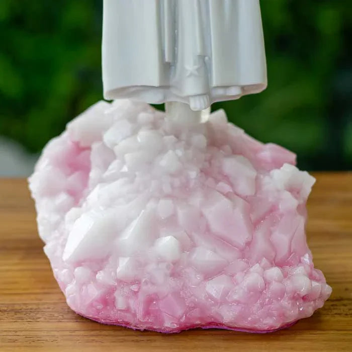 Peça devocional de Fátima em marmorite com base iluminada