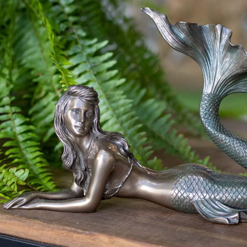 escultura sereia resina bronze eronesedesign decoracao casa mar oceano beleza artesanato china loja artesintonia 04