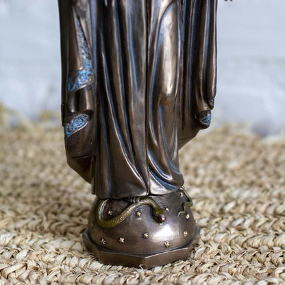 escultura oratoria santa catolica resina nossa senhora gracas jesus religiao decoracao altar bronze veronese design loja artesintonia 02