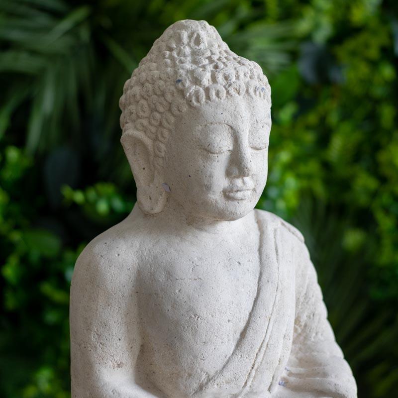 estatua escultura buda cimento artesanato zen budismo jardim casa decoracao design feng shui comprar loja artesintonia