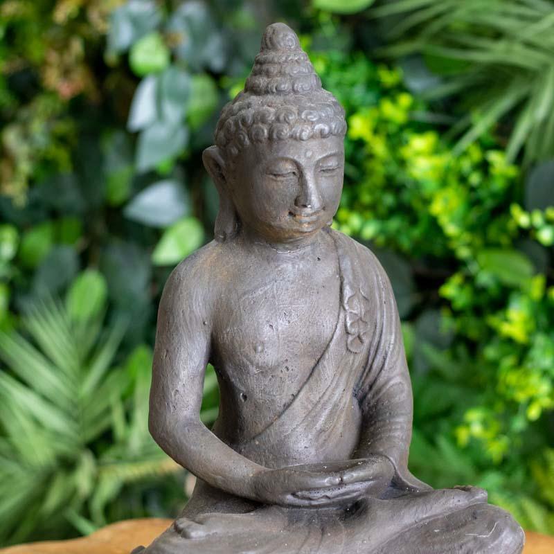 estatua escultura buda cimento artesanato zen budismo jardim casa decoracao design feng shui comprar loja artesintonia