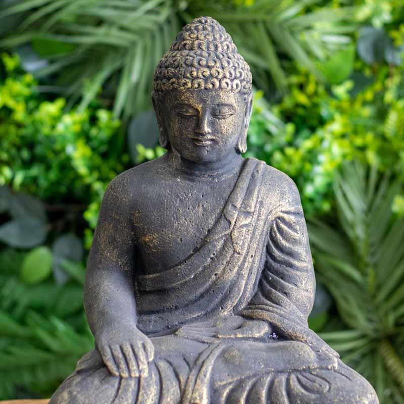 estatua escultura buda cimento artesanato zen budismo jardim casa decoracao design feng shui comprar loja artesintonia