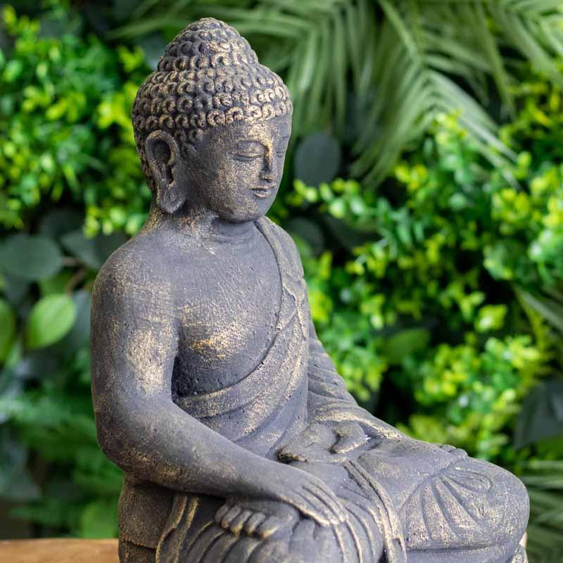 estatua escultura buda cimento artesanato zen budismo jardim casa decoracao design feng shui comprar loja artesintonia