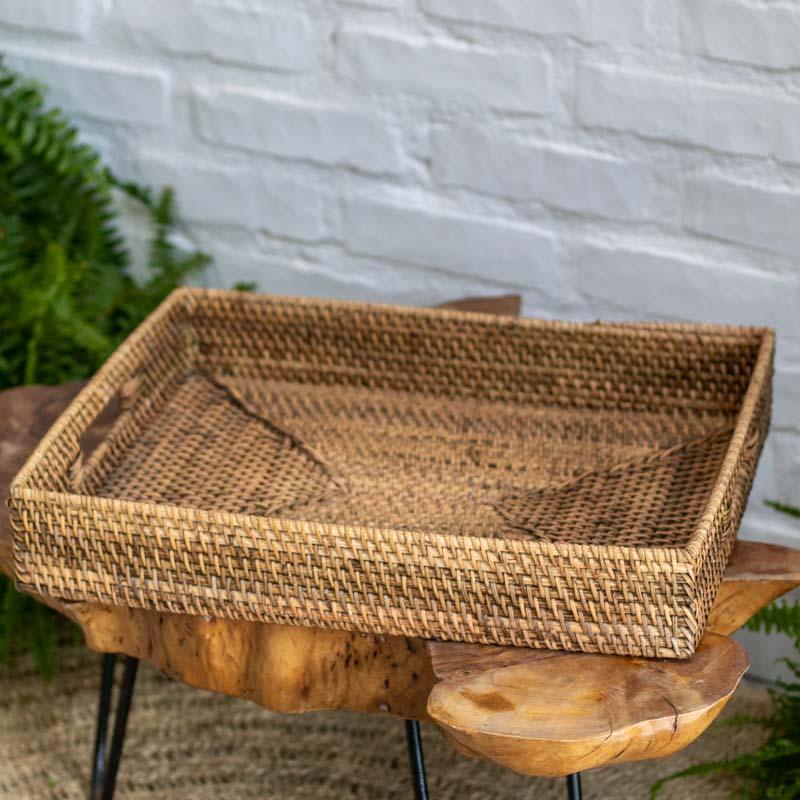 bandeja artesanal cafe manha rattan decoracao funcional retangular bali indonesia loja artesintonia 01