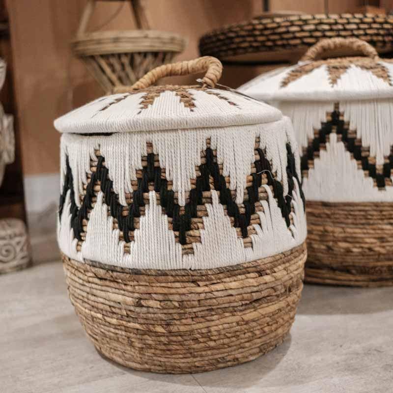 cestaria cestos boho balineses decoracoes objetos decorativos fibras naturais banana leaf 3
