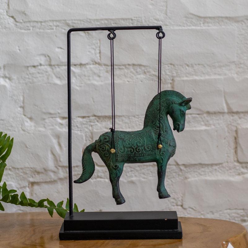 escultura cavalo horse pendulo bronze decoracao casa arte bali indonesia poder liberdade harmonia loja artesintonia