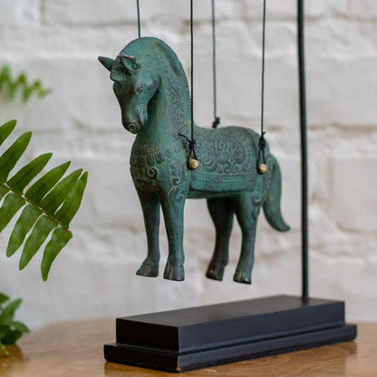 escultura cavalo horse pendulo bronze decoracao casa arte bali indonesia poder liberdade harmonia loja artesintonia