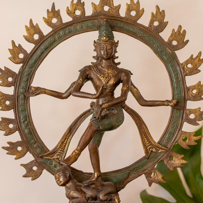 escultura shiva natajara circulo fogo renascimento destruicao protecao renovacao yoga energia hinduismo bronze.decoracao casa altar 02