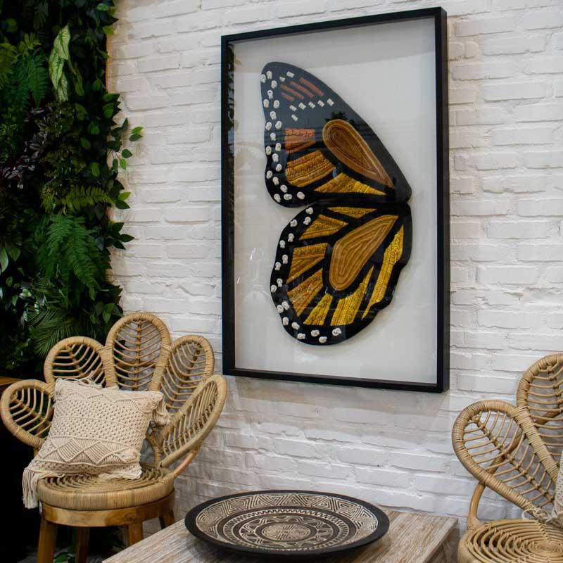 borboleta malaquita painel decoração bordado fibras arte parede casa loja artesintonia borboletario jardim decoração asas voar 01