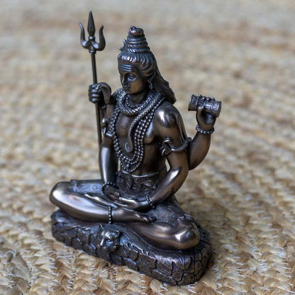 escultura estatua deus shiva resina china proteção força renascer espiritual hinduismo yoga meditação altar sagrado loja artesintonia 02