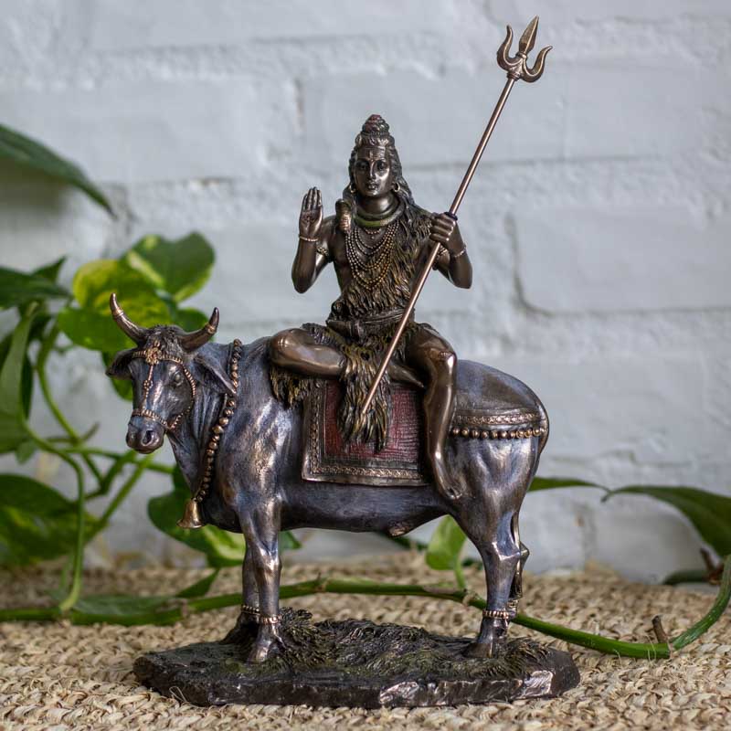 escultura deus hindu shiva nandhi resina bronze arte china veronese design comprar loja artesintonia 01