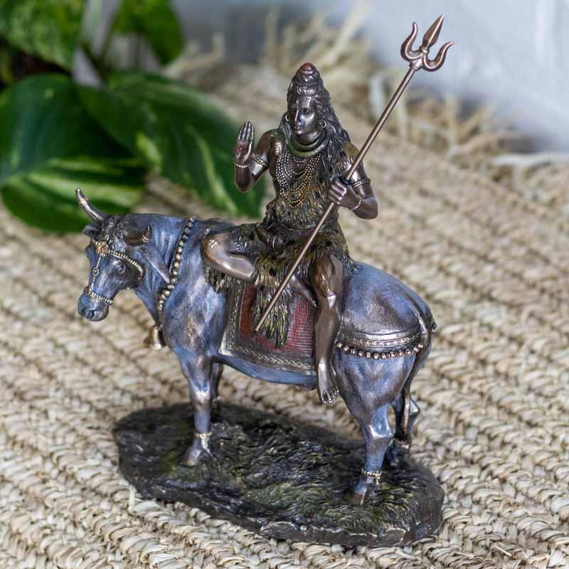 escultura deus hindu shiva nandhi resina bronze arte china veronese design comprar loja artesintonia 04