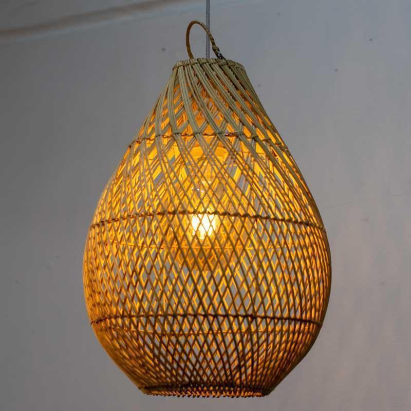 lustre luminaria pendente teto rattan balinesa fibras naturais objetos artesanais iluminarias iluminacao casas ambientes salas living quartos