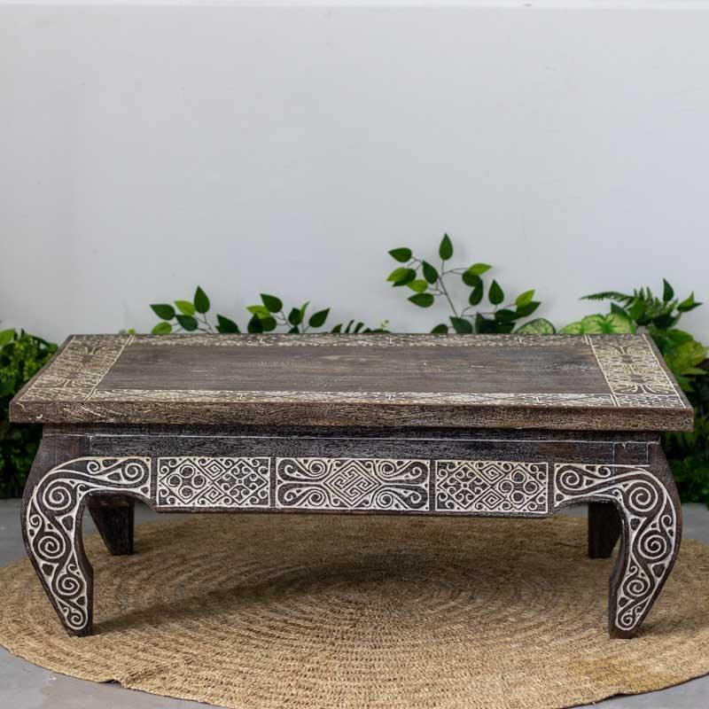 mesa centro madeira decorativa étnica étnico étnicos bali balinês balinesa decor decoração decoration arte artesanato handmade wood pátina