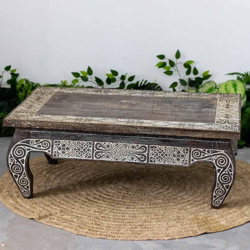 mesa centro madeira decorativa étnica étnico étnicos bali balinês balinesa decor decoração decoration arte artesanato handmade wood pátina