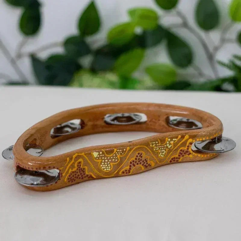 Pandeiro Aborígene artesanal de Bali meia lua exclusivo.