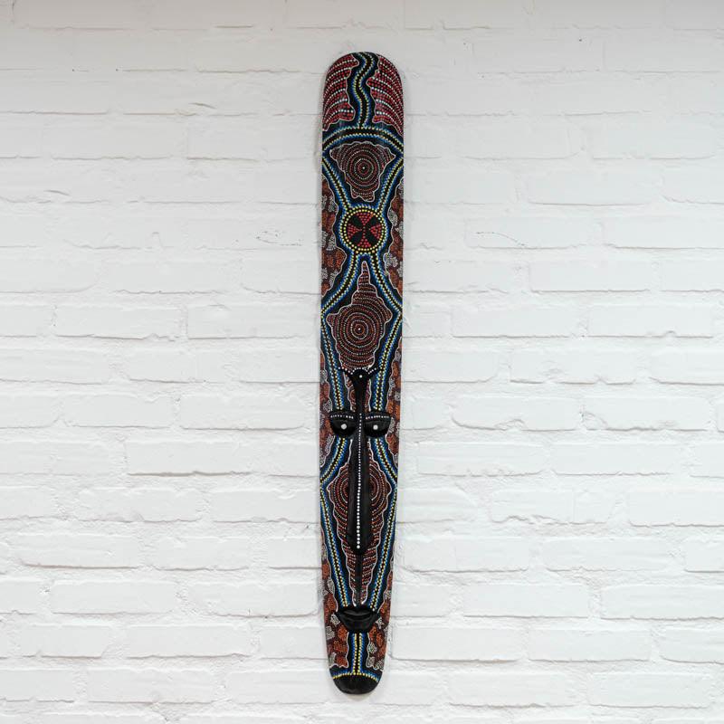 Encante-se com a Máscara Decorativa Lombok Color 🌺 Uma obra-prima artesanal da Indonésia 🖌️🏯