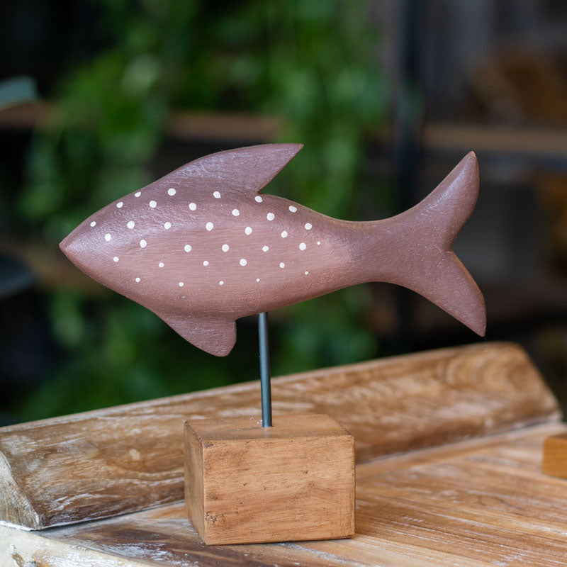 escultura base madeira marinha peixe anjo artesanato brasileiro decoracao casa praia nautica loja artesintonia comprar 01