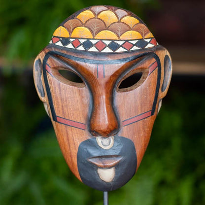 mascara decorativa etnia bororo indigena home decor etnica decorativa artesanal curral carranca na base 2