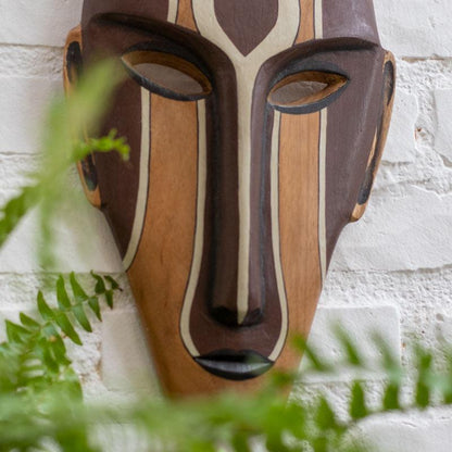 mascara em madeira decorativa paredes objetos decoração brasileiro artesanato brasil artesintonia afro tribal etnico decoração de casa artesanal 
