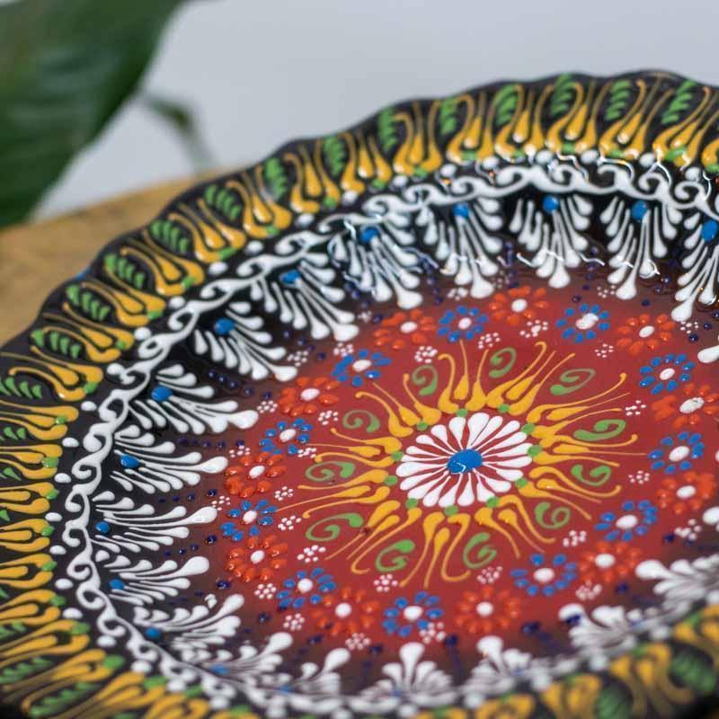 prato ceramica turca pintura artesanal mandala decorativa núcleos cultura tradicao turquia loja artesintonia 01