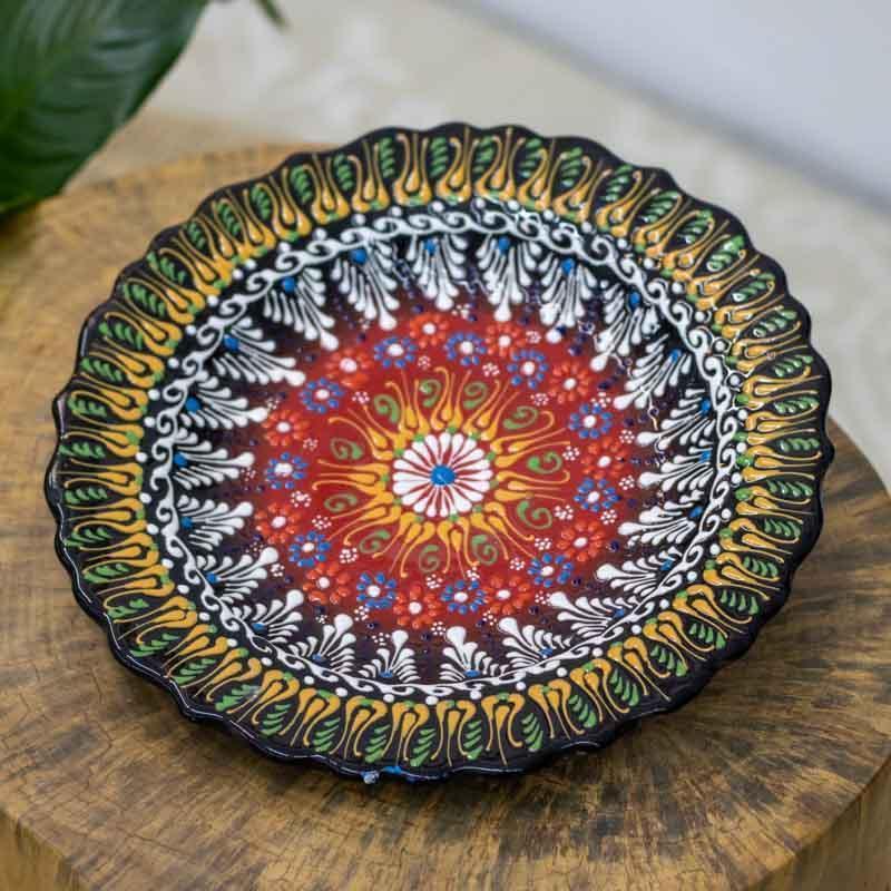 prato ceramica turca pintura artesanal mandala decorativa núcleos cultura tradicao turquia loja artesintonia 01
