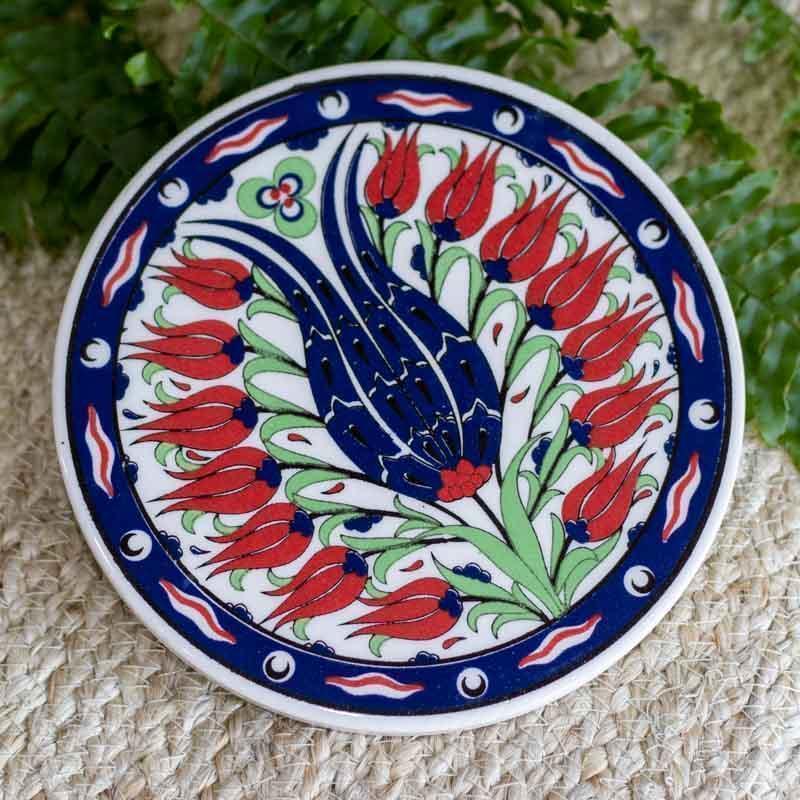 descanso panela decorativo turco ceramica artesanal pinturas desenho mosaico mesa cozinha comprar loja artesintonia