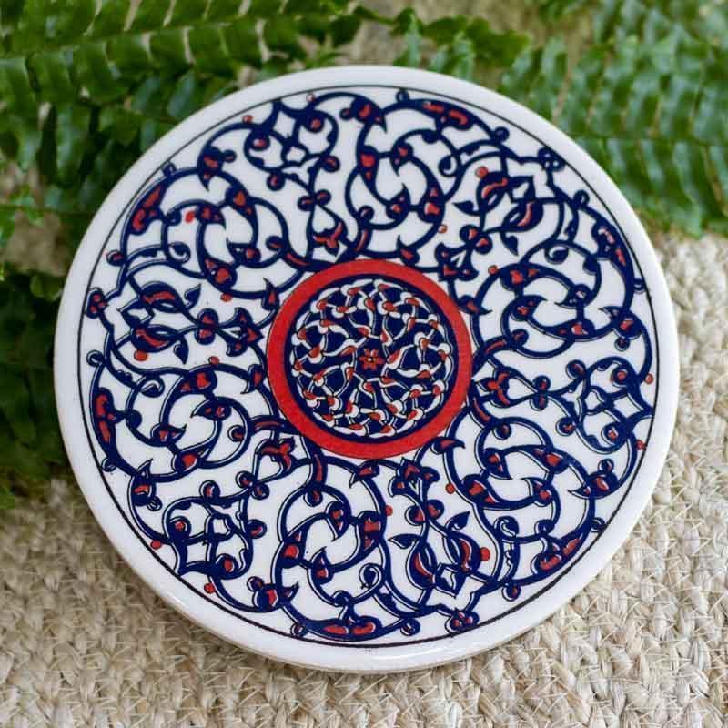 descanso panela decorativo turco ceramica artesanal pinturas desenho mosaico mesa cozinha comprar loja artesintonia
