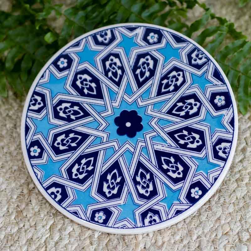 descanso panela decorativo turco ceramica artesanal pinturas desenho mosaico mesa cozinha comprar loja artesintonia