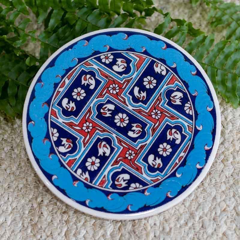 descanso panela decorativo turco ceramica artesanal pinturas desenho mosaico mesa cozinha comprar loja artesintonia