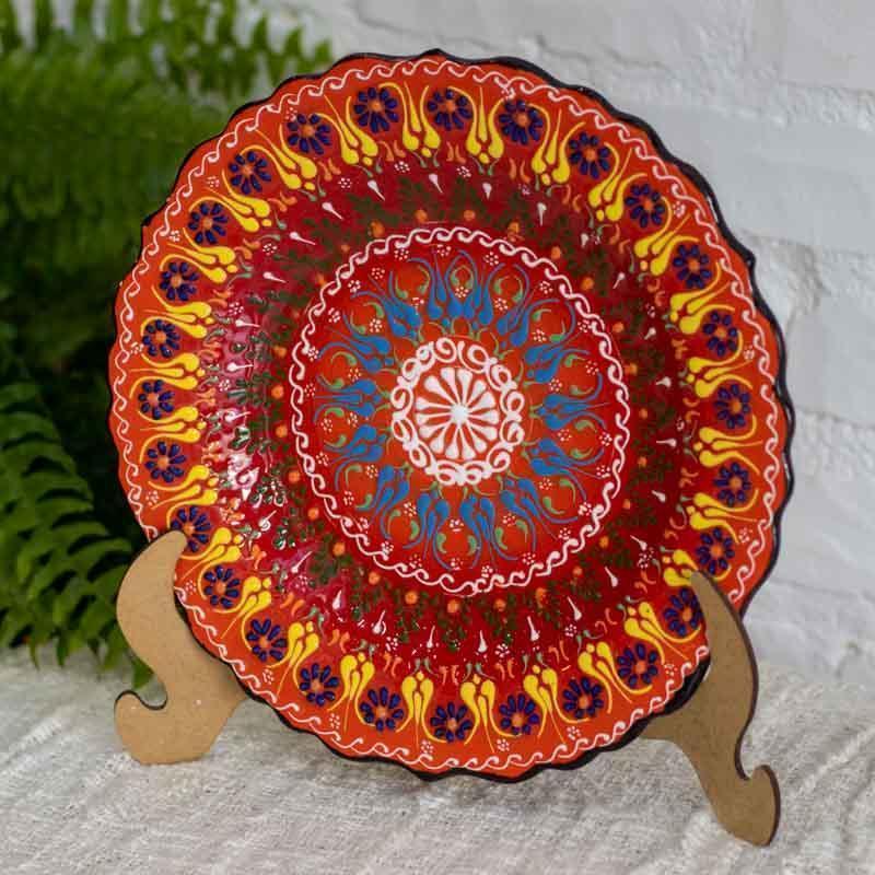 prato turco artesanal pintura ceramica detalhes cores arte artesanato cultura decoracao mesa loja artesintonia 03