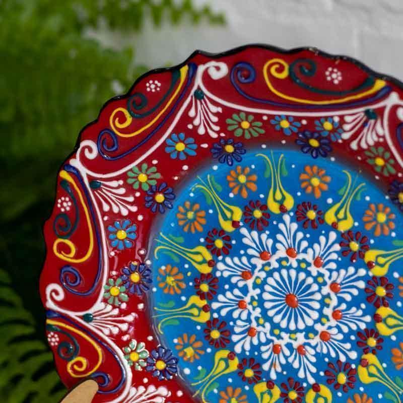 prato turco artesanal pintura ceramica detalhes cores arte artesanato cultura decoracao mesa loja artesintonia 06