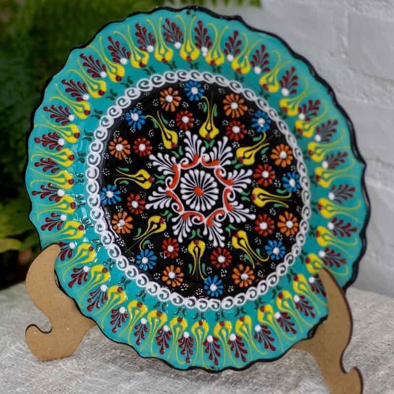 prato turco artesanal pintura ceramica detalhes cores arte artesanato cultura decoracao mesa loja artesintonia 09