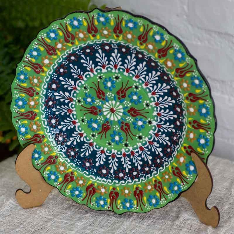 prato turco artesanal pintura ceramica detalhes cores arte artesanato cultura decoracao mesa loja artesintonia 10