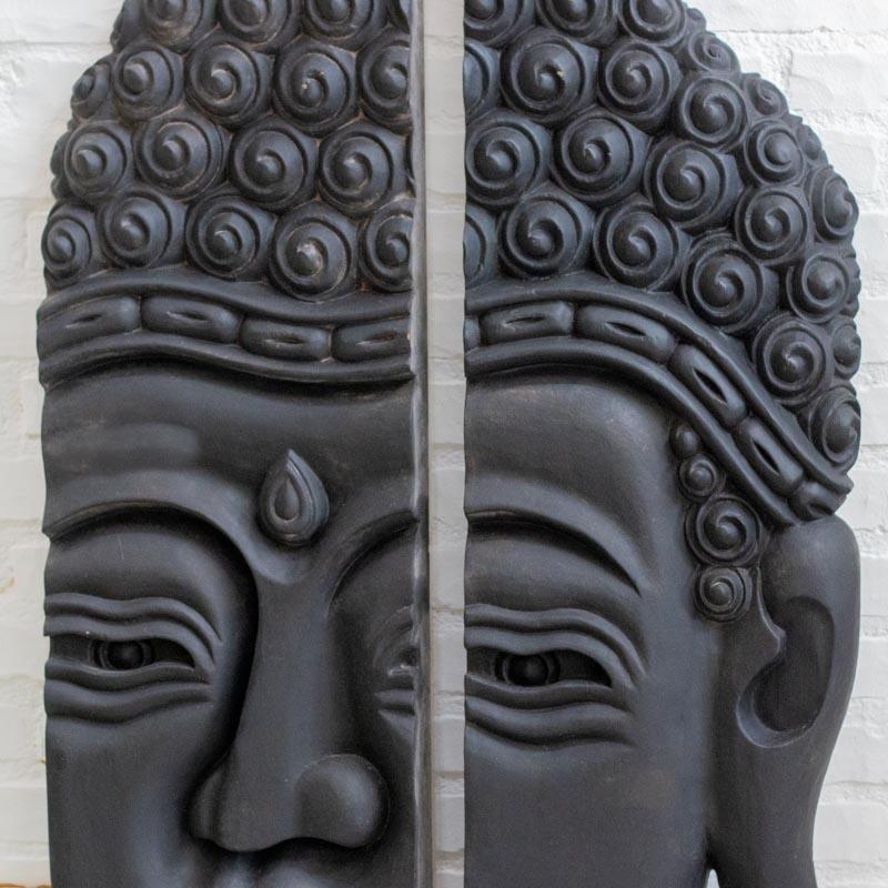 painel faces de buda madeira entalhada bali espiritual meditacao serenidade budismo loja artesintonia 03