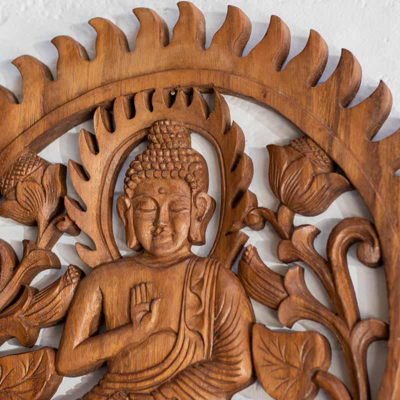 mandala madeira entalhada buda divindade decoracao decoracao zen arte bali indonesia artesintonia 3