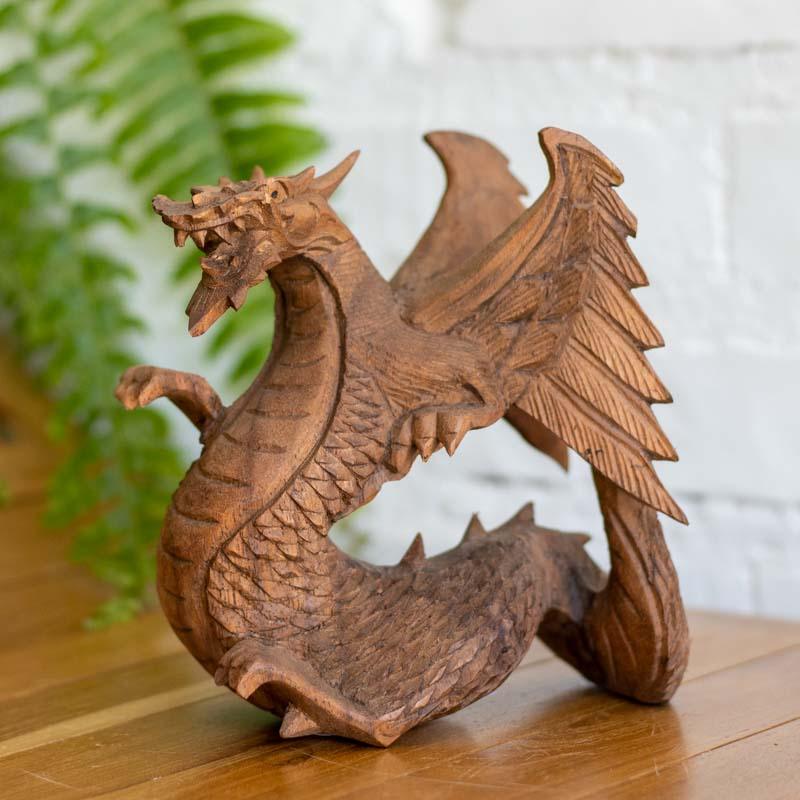 Wing Dragon in Suar Wood for Decor – Arte & Sintonia