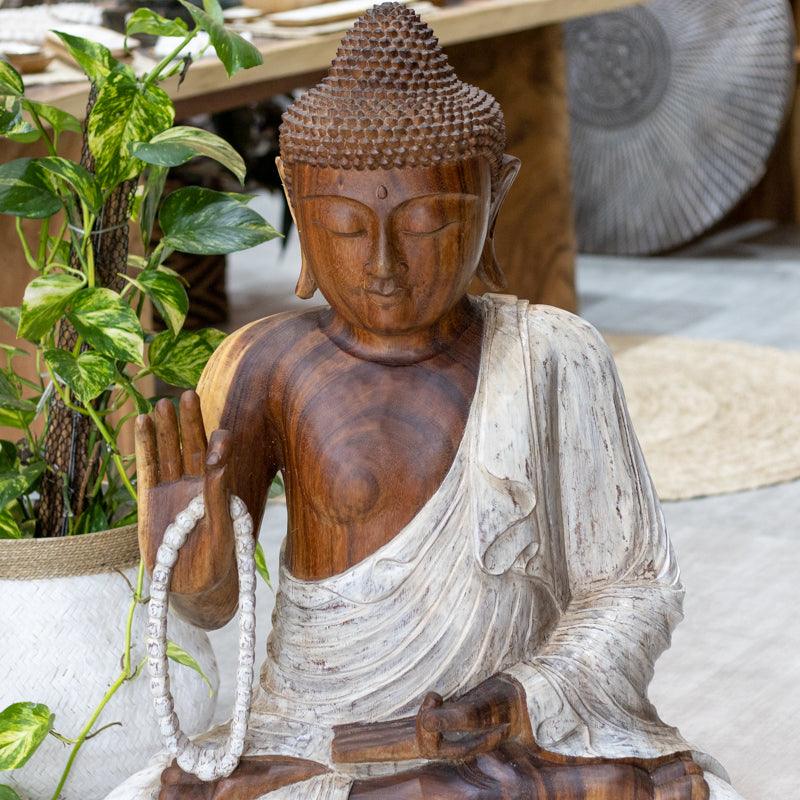 estatua esculida madeira suar bali indonesia decoracao yoga espiritual buddha wood carving 02