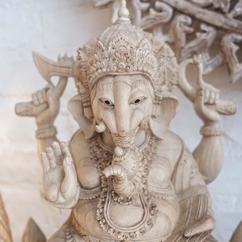 escultura estatua statue sculpture ganesha madeira hibiscus wood entalhada carved carving decoracoes decoration artesanato handycraft artesanal objetos decorativos loja artesintonia 3