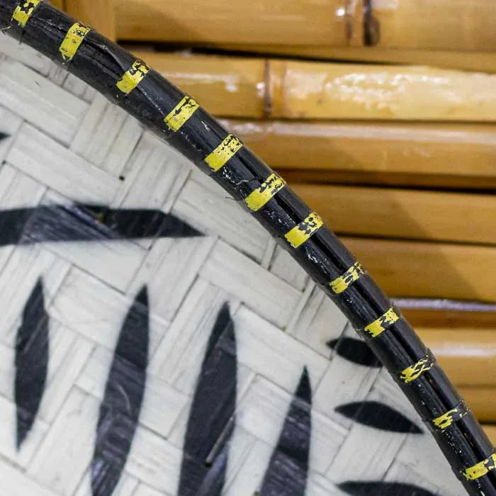 Objeto de parede produzido artesanalmente com fibra de bambu da Indonésia
