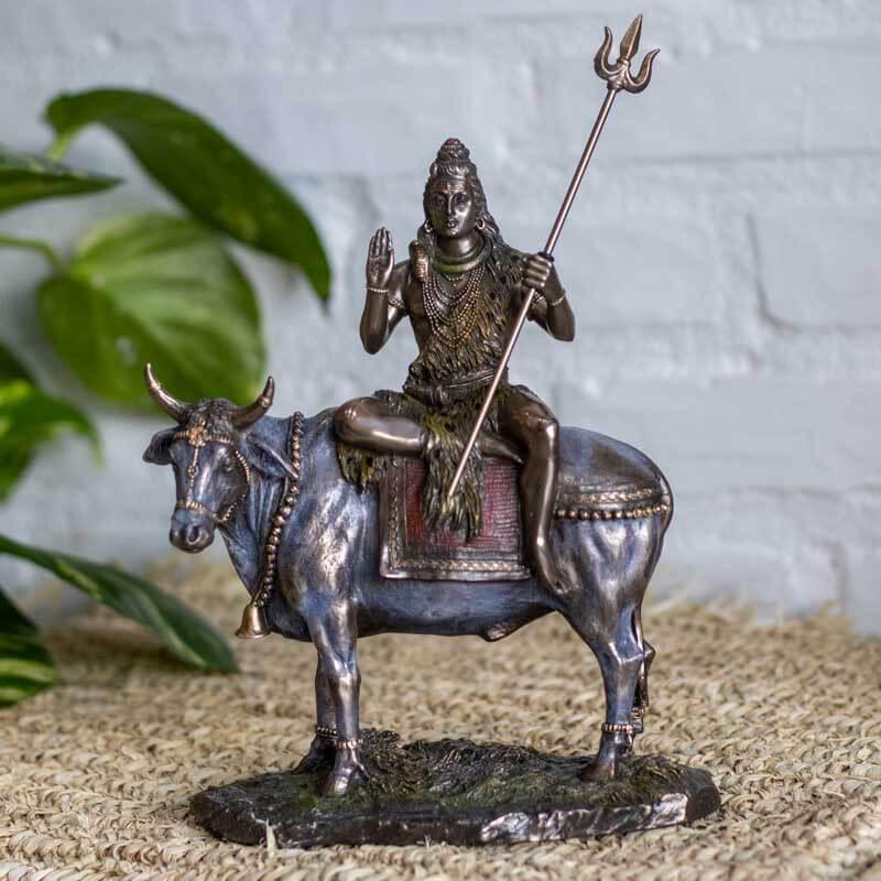 escultura deus hindu shiva nandhi resina bronze arte china veronese design comprar loja artesintonia 06
