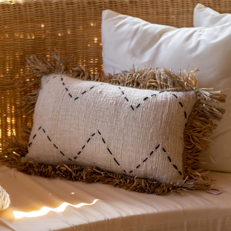 almofada artesanal bordada algodao palha bali indonésia fibra natural boho decor sofá cama loja artesintonia 01