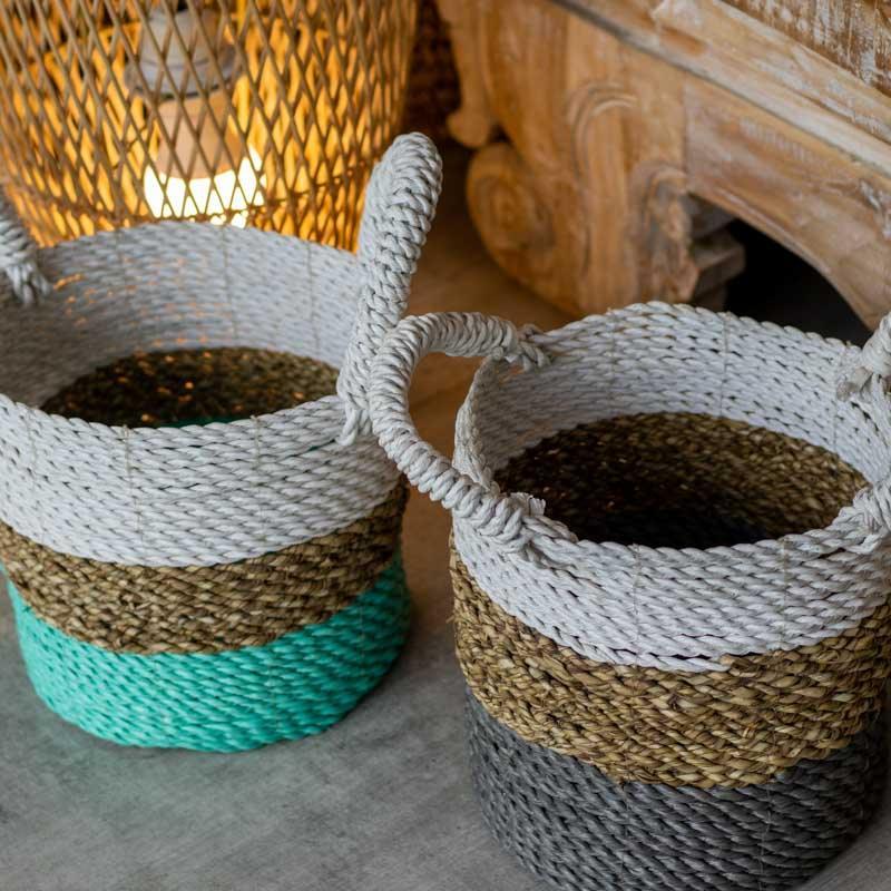 cestaria artesanal bali indonesia color fibra natural trama cachepots plantas deco casa prateleiras loja artesintonia 02