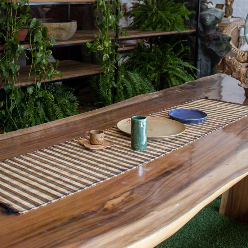 esteira mesa bambu descoracao bali artesanato mesa posta almoco jantar servir loja artesintonia 06
