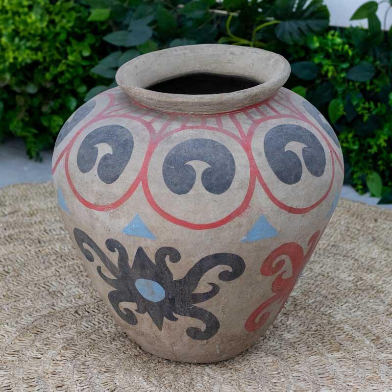 vaso ceramica bali indonesia artesanato etnico decoracao jadim home decor casa pintura natural design boho decor comprar rustico loja artesintonia