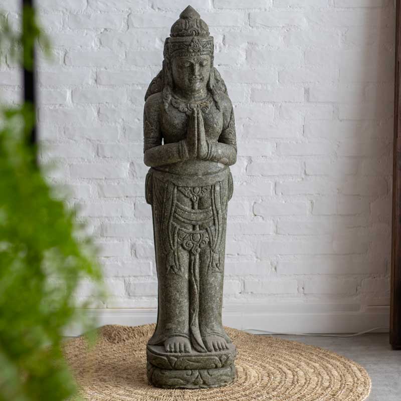 escultura deusa dewi sri pedra vulcanica artesanato bali indonesia arroz fertilidade cultura loja artesintonia 01