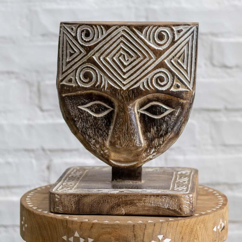 mascara decorativa madeira artesanal bali timor etnica decoracao entalhos primitivo ancestral loja artesintonia 01
