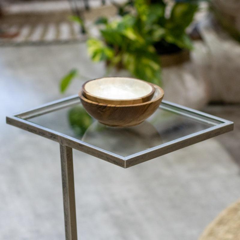 Mesa Minimalista Ferro com Vidro
